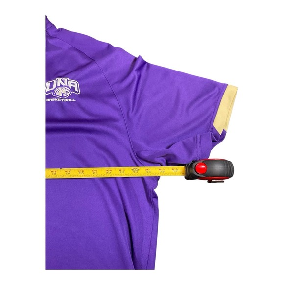 Nike Dri-FIT UNA Lions Basketball Polo Shirt‎ Men's XXL Purple Cream 473542-548 - Picture 8 of 9